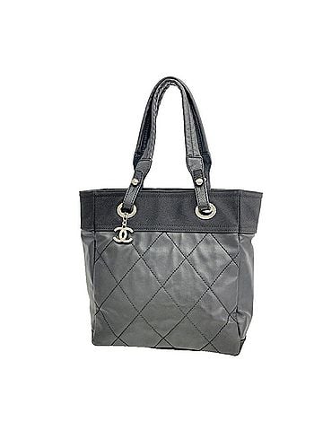 Chanel Chanel Paris Biarritz Tote Bag, Leather, Black, Women's, P3587722 (view 1)