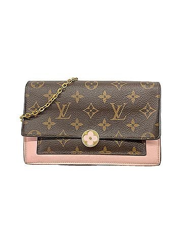 Louis Vuitton Louis Vuitton Wallet/Shoulder Wallet Monogram Portefeuille Flore Chain M67405 Brown Rose Ballerine Women's P3587712 (view 1)