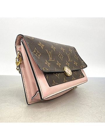 Louis Vuitton Louis Vuitton Wallet/Shoulder Wallet Monogram Portefeuille Flore Chain M67405 Brown Rose Ballerine Women's P3587712 (view 2)