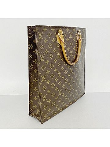 Louis Vuitton Louis Vuitton Monogram Sac Plat Tote Bag M51140 Brown Women's P3589540 (view 2)