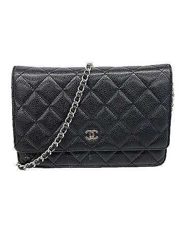 Chanel Chanel Matelassé Chain Shoulder Wallet, Caviar Leather, Black, Women's, P3588236 (view 1)