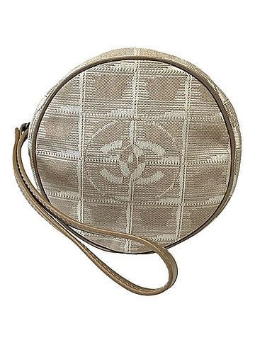 Chanel Chanel CHANEL Handbag Pouch New Travel Line Round Canvas Leather A17682 (view 1)
