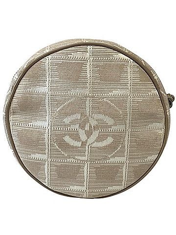Chanel Chanel CHANEL Handbag Pouch New Travel Line Round Canvas Leather A17682 (view 2)