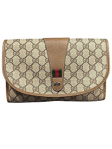 Gucci Gucci Old GG Supreme Clutch Bag, Sherry Leather, 89.01.030 (view 1)