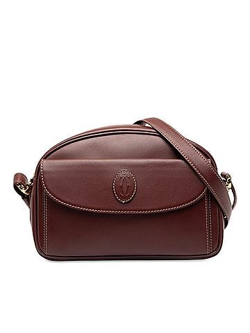 Cartier Cartier Must Line Crossbody Shoulder Bag, Wine Red Leather, Women's CARTIER (view 1)
