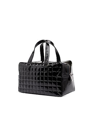 Chanel Chanel Coco Mark Chocolate Bar Handbag Mini Boston A19271 Black Patent Leather Women's CHANEL (view 2)