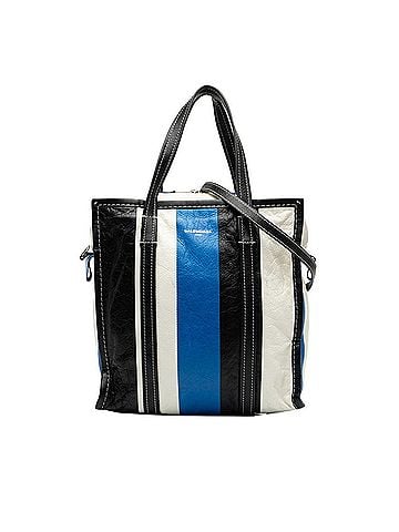 Balenciaga Balenciaga Bazaar Shopper S Tricolor Handbag Shoulder Bag 2WAY 443096 Black White Blue Leather Women's BALENCIAGA (view 1)