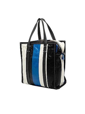 Balenciaga Balenciaga Bazaar Shopper S Tricolor Handbag Shoulder Bag 2WAY 443096 Black White Blue Leather Women's BALENCIAGA (view 2)