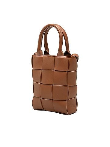 Bottega Veneta Bottega Veneta Maxi Intrecciato Mini Tote Bag, Shoulder Pouch, 2-Way, Brown Leather, Women's BOTTEGAVENETA (view 2)