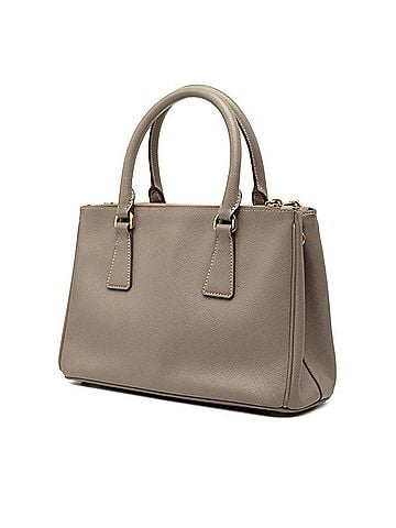 Prada Prada Galleria Triangle Logo Plate Handbag/Shoulder Bag 2-Way Beige Saffiano Leather Women's PRADA (view 2)