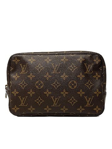 Louis Vuitton Louis Vuitton Monogram Trousse Toilette 23 Handbag Pouch Cosmetic M47524 Brown Leather Women's LOUIS VUITTON (view 1)