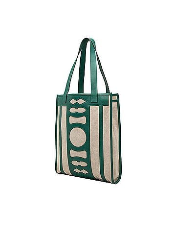 Hermès Hermes Petit H Dreamcatcher Tote Bag Shoulder Green/Beige Toile Veau Epsom Leather Women's HERMES (view 2)