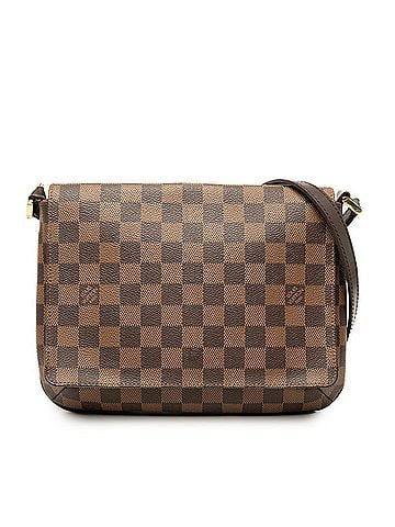 Louis Vuitton Louis Vuitton Damier Musette Tango Long Crossbody Shoulder Bag N51301 Brown Leather Women's LOUIS VUITTON (view 1)