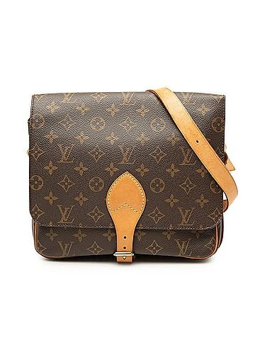 Louis Vuitton Louis Vuitton Monogram Cartouchiere GM Crossbody Shoulder Bag M51252 Brown Leather Women's LOUIS VUITTON (view 1)