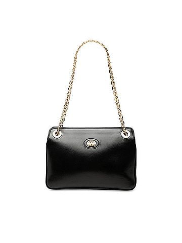 Gucci Gucci Marina Chain Shoulder Bag 576422 Black Leather Women's GUCCI (view 1)
