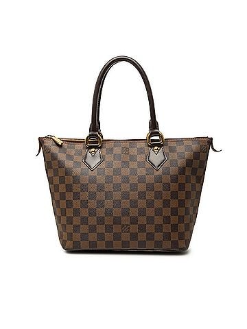 Louis Vuitton Louis Vuitton Damier Saleya PM Tote Bag Handbag N51183 Brown Leather Women's LOUIS VUITTON (view 1)