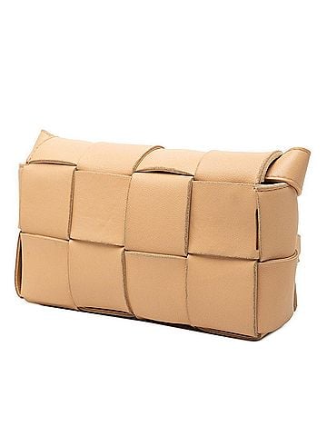 Bottega Veneta Bottega Veneta Maxi Intrecciato Cassette Shoulder Bag, Beige Leather, Women's. (view 2)