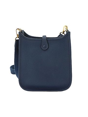 Hermès Hermes Evelyne Amazon TPM Shoulder Handbag, Taurillon Clemence Leather, Blue Nuit, B Stamp, Gold Hardware. (view 2)