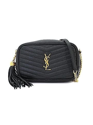 Saint Laurent Saint Laurent Lou Chain Shoulder Handbag, Leather, Black, 612579 (view 1)