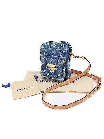 Louis Vuitton Louis Vuitton LV Remix Fairfax Pochette Shoulder Handbag Monogram Denim Blue M82948 RFID (view 2)