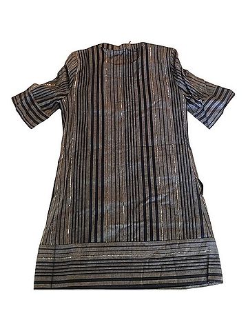 BCBGMAXAZRIA Tonal Canyon Stripe Zip Front Shift Dress Casual Dress (view 2)