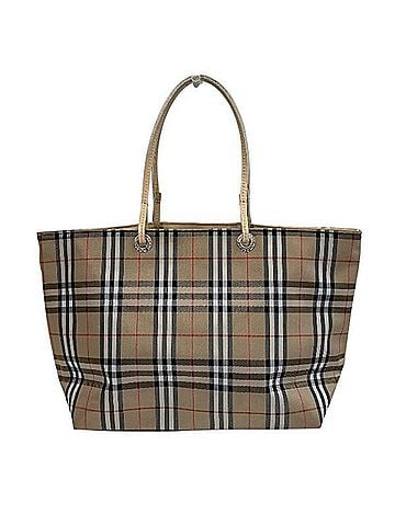 Burberry Burberry Nova Check Nylon x Leather Handbag Tote Bag for Women (view 1)