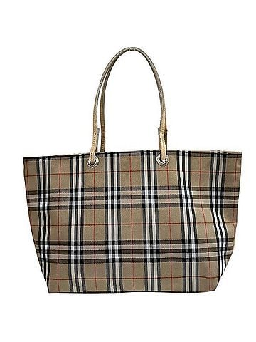 Burberry Burberry Nova Check Nylon x Leather Handbag Tote Bag for Women (view 2)
