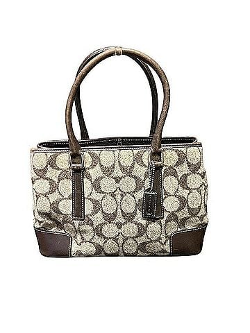 Coach Coach Signature 7723 Wool x Leather Brown Handbag (Women's Handbag) (view 1)