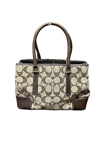 Coach Coach Signature 7723 Wool x Leather Brown Handbag (Women's Handbag) (view 2)