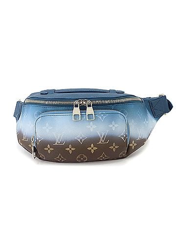 Louis Vuitton Louis Vuitton Monogram Pigment Rush Bumbag Body Handbag Blue Leather M28023 RFID Silver Hardware (view 1)