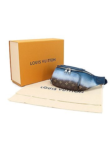 Louis Vuitton Louis Vuitton Monogram Pigment Rush Bumbag Body Handbag Blue Leather M28023 RFID Silver Hardware (view 2)