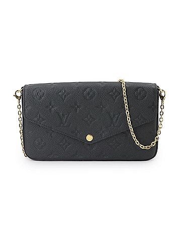 Louis Vuitton Louis Vuitton Monogram Empreinte Pochette Felicie Chain Wallet Leather Noir M82477 RFID (view 1)