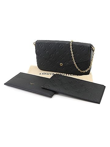 Louis Vuitton Louis Vuitton Monogram Empreinte Pochette Felicie Chain Wallet Leather Noir M82477 RFID (view 2)