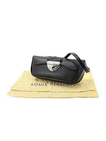 Louis Vuitton Louis Vuitton Epi Pochette Montaigne Shoulder Handbag Leather Noir M59292 (view 2)