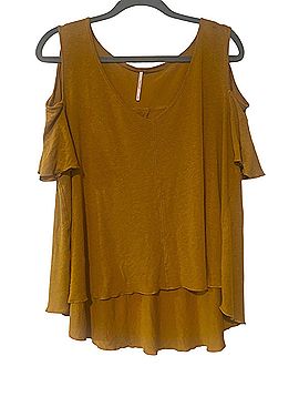 Free People Bittersweet cold shoulder V-Neck Short Sleeve Blouse (view 1)