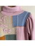 LoveShackFancy Allan Appliquéd Patchwork Knitted Turtleneck Pullover Sweater - photo 14