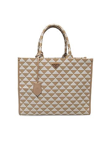 Prada Large Triangolo Jacquard Symbole Tote (view 1)