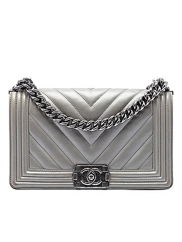 Chanel Old Medium Chevron Caviar Boy Flap (view 1)