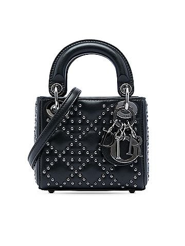 Dior Micro Lambskin Cannage Studded Supple Lady Dior (view 1)