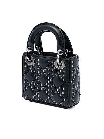 Dior Micro Lambskin Cannage Studded Supple Lady Dior (view 2)