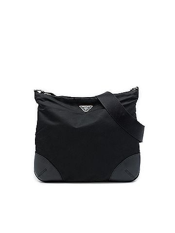 Prada Leather Trimmed Tessuto Zip Top Crossbody (view 1)