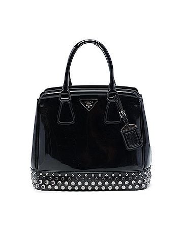 Prada Spazzolato Leather Studded Crystal Tote (view 1)