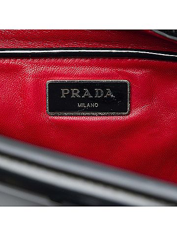 Prada Spazzolato Leather Studded Crystal Tote (view 2)