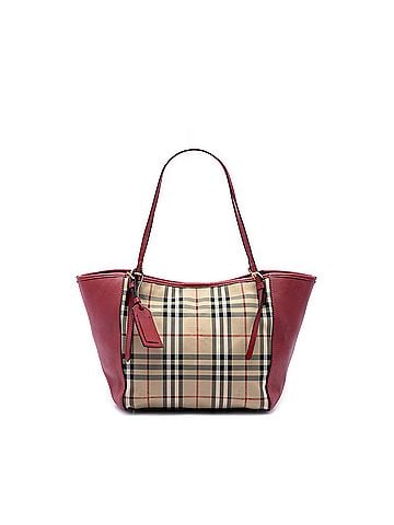 Burberry Small Haymarket Check Coated Canvas and Calfskin Canterbury Tote (view 1)