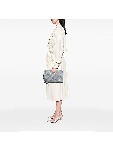 Dior Oblique Canvas A4 Zipped Pouch (view 2)
