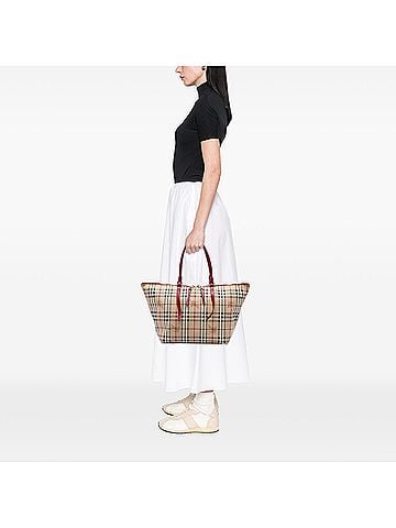Burberry Small Haymarket Check Coated Canvas Salisbury Tote (view 2)