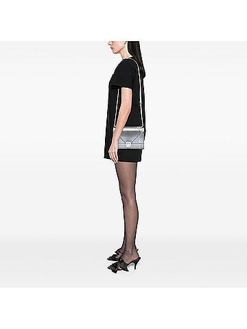 Dior Medium Metallic Patent Microcannage Diorama Flap (view 2)