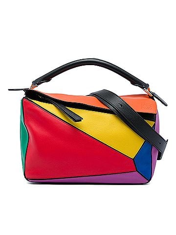 Loewe Small Calfskin Rainbow Puzzle Satchel (view 1)