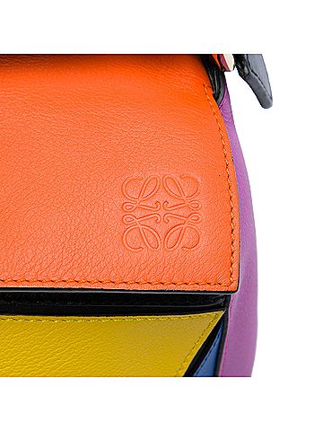 Loewe Small Calfskin Rainbow Puzzle Satchel (view 2)