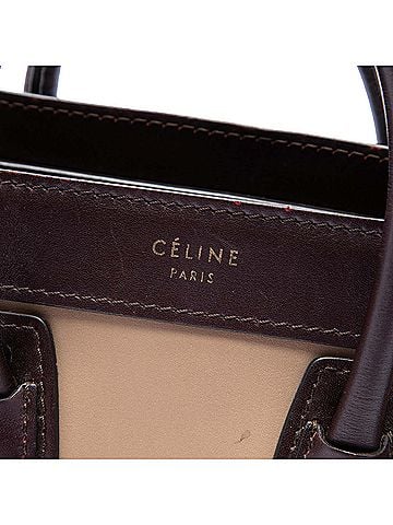 Céline Nano Tricolor Calfskin and Suede Luggage Tote (view 2)